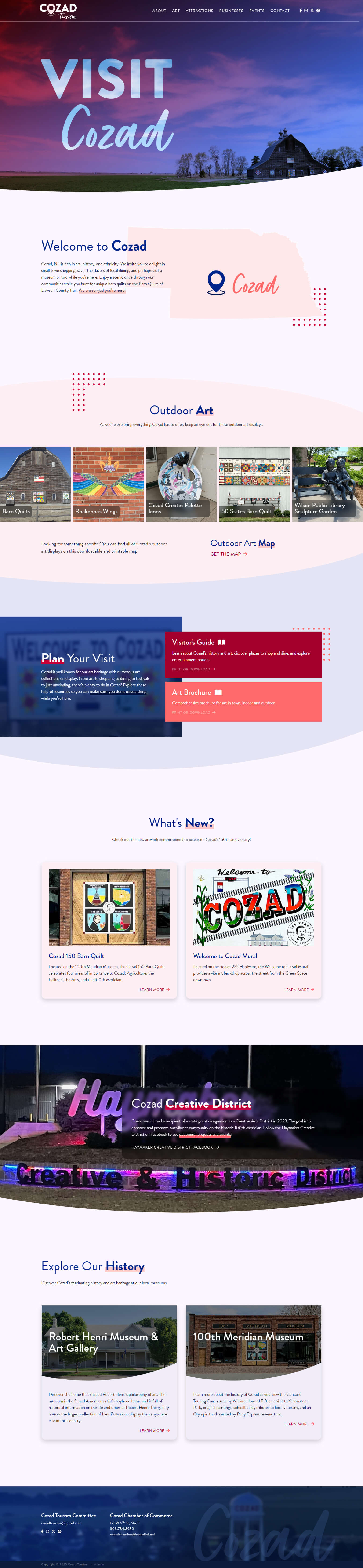 Cozad Tourism home page